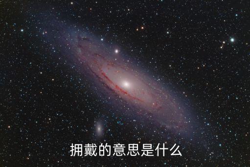  擁戴的意思是什么