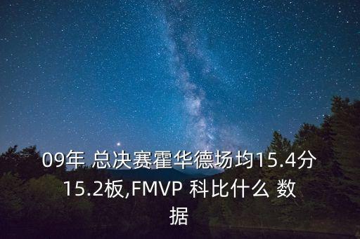 09年 總決賽霍華德場均15.4分15.2板,FMVP 科比什么 數據