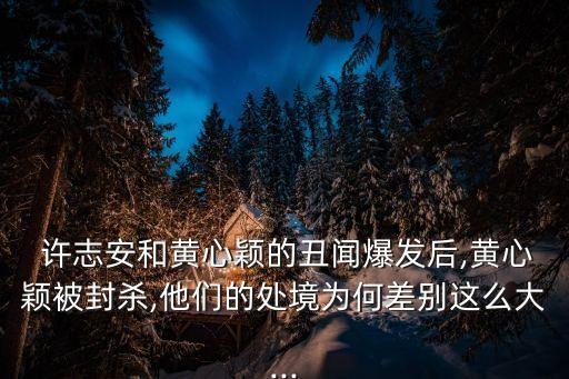  許志安和黃心穎的丑聞爆發后,黃心穎被封殺,他們的處境為何差別這么大...
