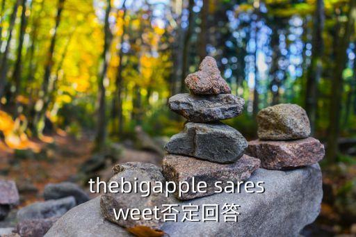 thebigapple saresweet否定回答