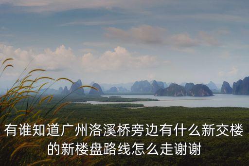 廣州洛溪小區大全，廣州洛溪新城