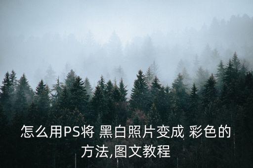怎么用PS將 黑白照片變成 彩色的方法,圖文教程