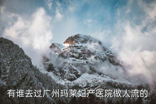 有誰去過廣州瑪萊婦產醫院做人流的