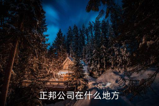 正邦公司在什么地方
