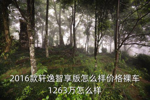 2016款軒逸智享版怎么樣價格裸車1263萬怎么樣