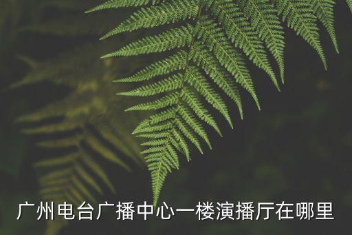 廣州電臺(tái)廣播中心一樓演播廳在哪里