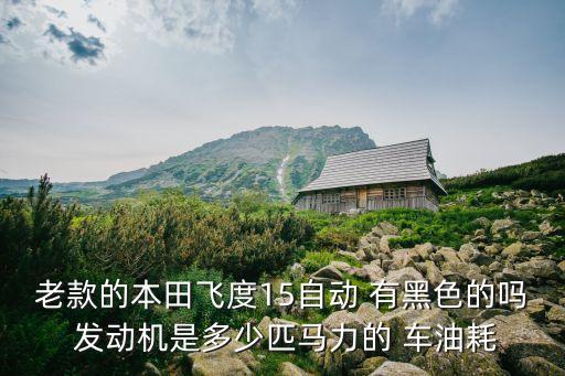 老款的本田飛度15自動 有黑色的嗎 發動機是多少匹馬力的 車油耗