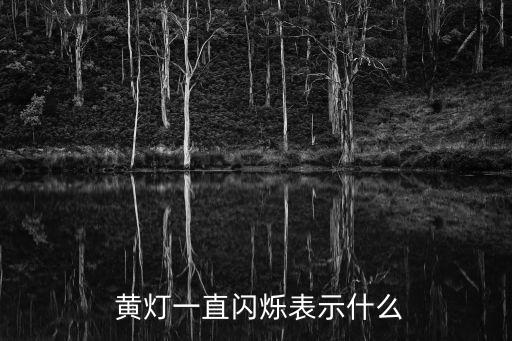  黃燈一直閃爍表示什么