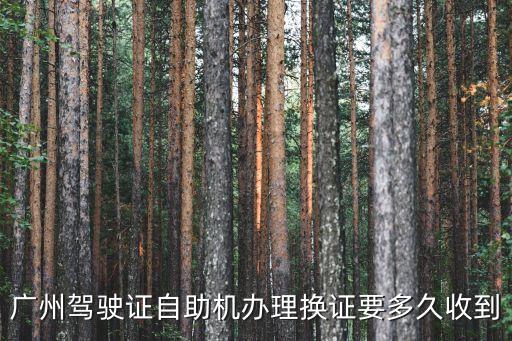 廣州駕駛證自助機(jī)辦理換證要多久收到