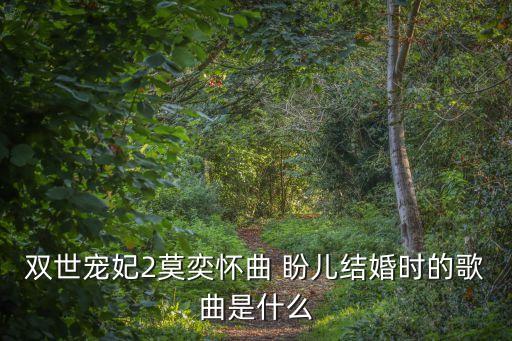 雙世寵妃2莫奕懷曲 盼兒結婚時的歌曲是什么