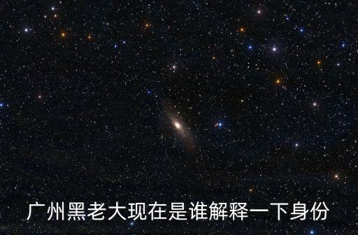 廣州市新市黑色社老大，廣州的黑幫在哪里