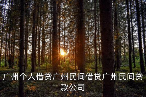廣州個(gè)人借貸廣州民間借貸廣州民間貸款公司