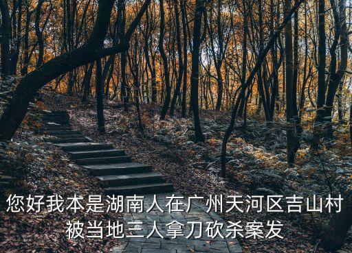 您好我本是湖南人在廣州天河區吉山村被當地三人拿刀砍殺案發