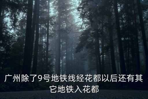 廣州除了9號地鐵線經(jīng)花都以后還有其它地鐵入花都