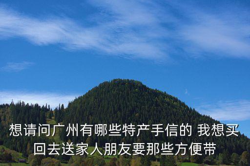 想請問廣州有哪些特產手信的 我想買回去送家人朋友要那些方便帶