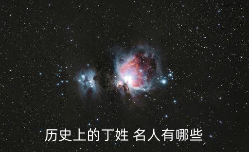 姓丁的名人,關于姓丁的名人
