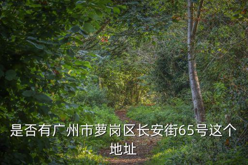 廣州市蘿崗區北江社區，是否有廣州市蘿崗區長安街65號這個地址