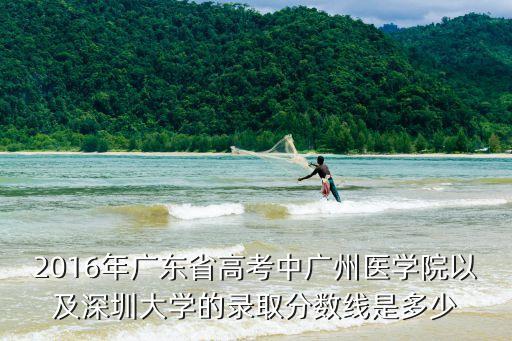 2016年廣東省高考中廣州醫學院以及深圳大學的錄取分數線是多少