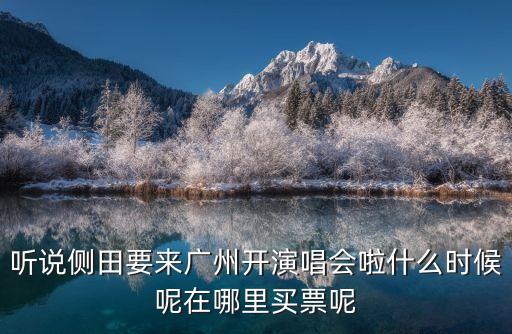 聽說側田要來廣州開演唱會啦什么時候呢在哪里買票呢