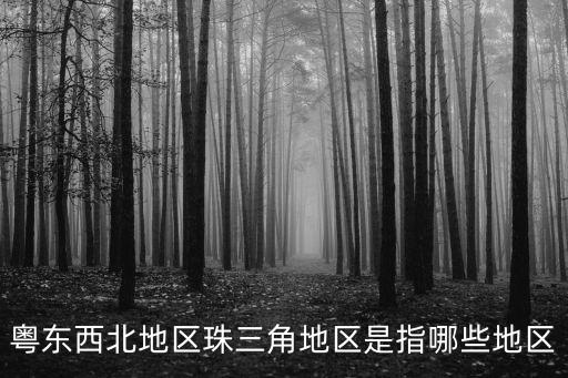 粵東西北地區珠三角地區是指哪些地區