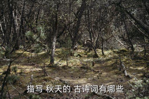  描寫 秋天的 古詩詞有哪些
