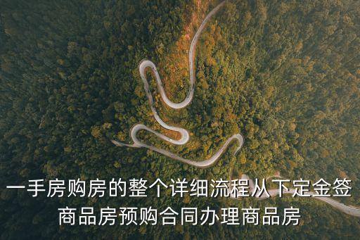 廣州一手房購房流程，一手房購房的整個詳細流程從下定金簽商品房預購合同辦理商品房