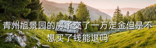 青州旭景園的房子交了一萬定金但是不想買了錢能退嗎