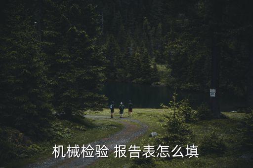 機械檢驗 報告表怎么填