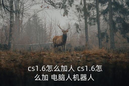 cs怎么加電腦人,玩cs1.5機器人游戲注意事項一文看懂