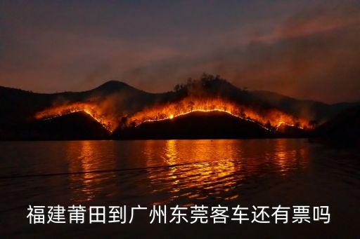 莆田南門車站至東莞虎門站的大巴，福建莆田到廣州東莞客車還有票嗎