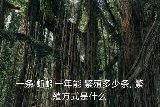 蚯蚓繁殖,僵尸毀滅工程蚯蚓繁殖