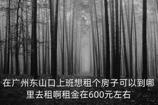在廣州東山口上班想租個房子可以到哪里去租啊租金在600元左右