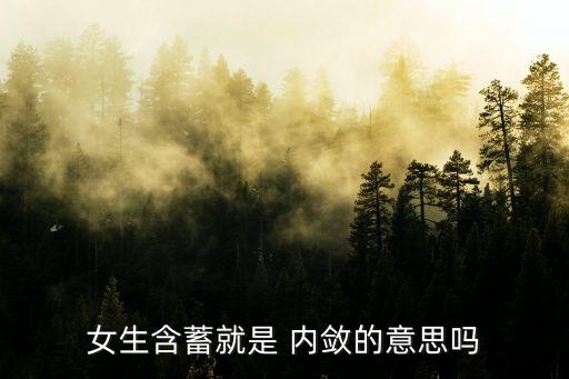 內斂的意思,含蓄而不張揚,沉穩而不內斂的意思