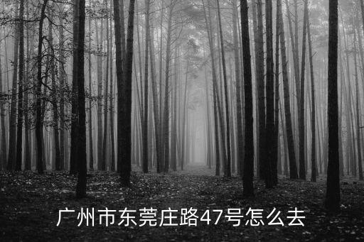 廣州市東莞莊路47號(hào)怎么去