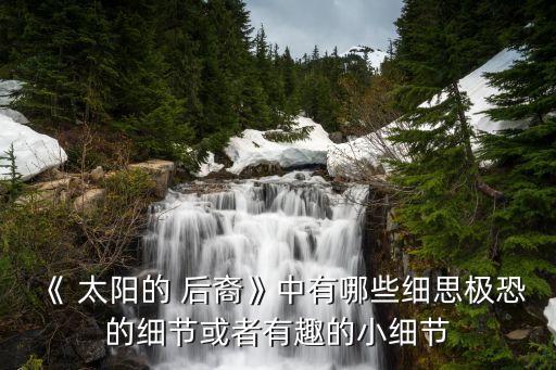 太陽的后裔劇情
