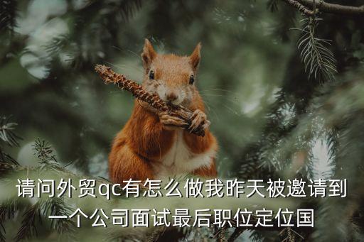 請問外貿qc有怎么做我昨天被邀請到一個公司面試最后職位定位國