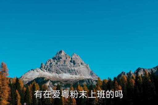 有在愛粵粉末上班的嗎