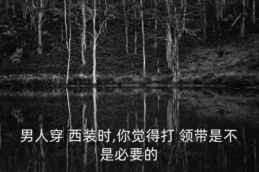 男人穿 西裝時(shí),你覺得打 領(lǐng)帶是不是必要的