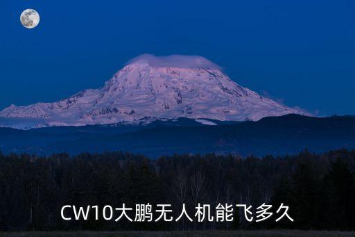 深圳大鵬直升機，CW10大鵬無人機能飛多久