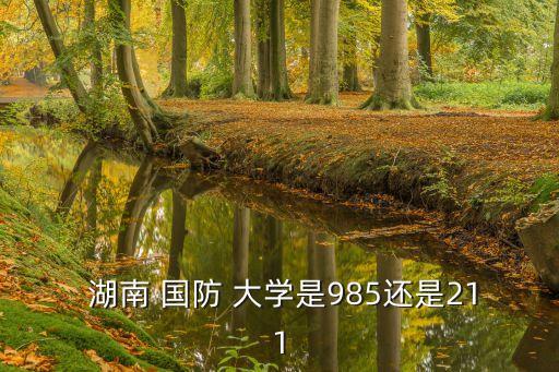  湖南 國防 大學(xué)是985還是211