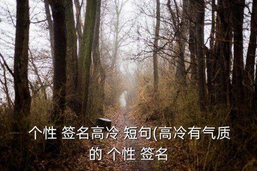  個性 簽名高冷 短句(高冷有氣質(zhì)的 個性 簽名