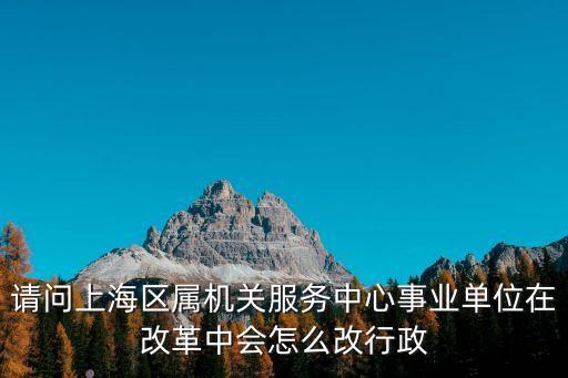 請(qǐng)問上海區(qū)屬機(jī)關(guān)服務(wù)中心事業(yè)單位在改革中會(huì)怎么改行政