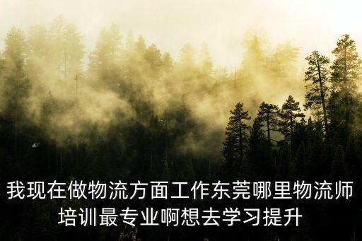 我現在做物流方面工作東莞哪里物流師培訓最專業啊想去學習提升