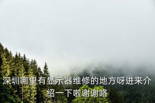 深圳哪里有顯示器維修的地方呀進(jìn)來介紹一下啦謝謝咯