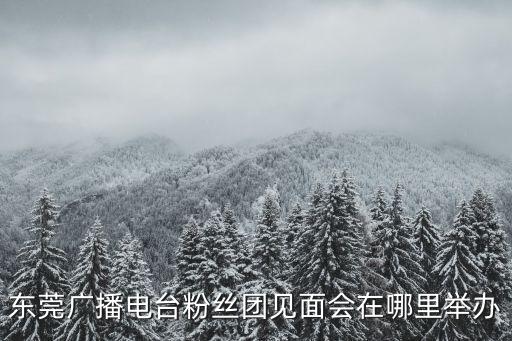 東莞廣播電臺粉絲團見面會在哪里舉辦