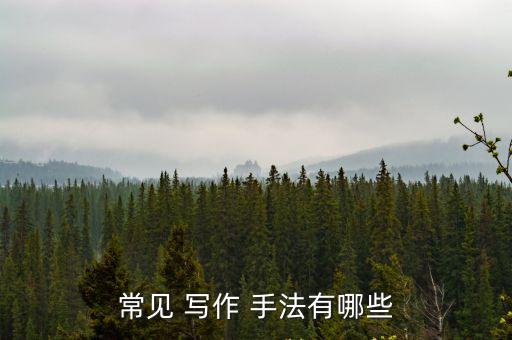常見 寫作 手法有哪些