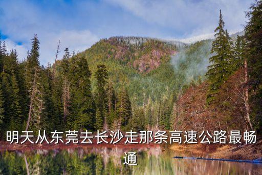 明天從東莞去長沙走那條高速公路最暢通