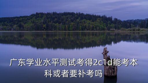 深圳會考2c1d，廣東學業(yè)水平測試考得2c1d能考本科或者要補考嗎