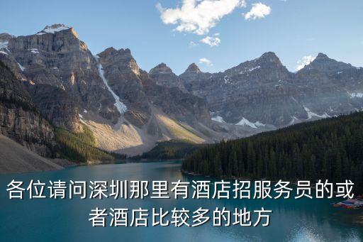 各位請(qǐng)問(wèn)深圳那里有酒店招服務(wù)員的或者酒店比較多的地方