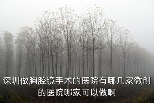 深圳晨偉醫(yī)療，壹周立波秀里提到過深圳有一家醫(yī)院看病便宜是哪一家